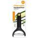 Овочечистка горизонтальна Fiskars Functional Form, з рухомим лезом, 23см, нержавіюча сталь, пластик, чорний