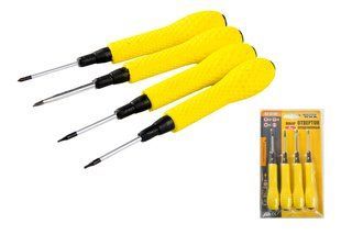 Набір викруток MASTERTOOL 4 шт точні (T5/T6/PH00/Spanner) 40-0190