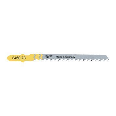 Полотна для лобзиков T244D MILWAUKEE, 75х4,0мм, (5шт), (древесина, фигурный рез)