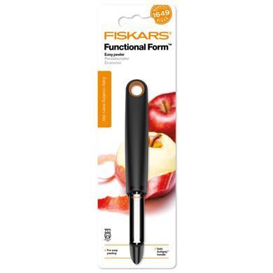 Овощечистка вертикальная с подвижным лезвием Fiskars Functional Form, нерж. сталь, пластик