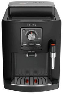 Кавомашина Krups Harmony 1.7л, зерно, ручний капучинатор, мех. керування, авторецептів - 4, свій рецепт, чорний