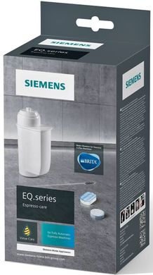 Набор для чистки кофеварок Siemens, 10 т от жира, 3 т от накипи, 1 фильтр, 1 щетка