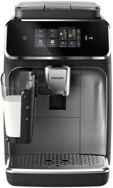 Кавомашина Philips Series 2300 LatteGo, 1.8л, зерно+мелена, автомат.капуч, дисплей, авторецептів -4, чорний