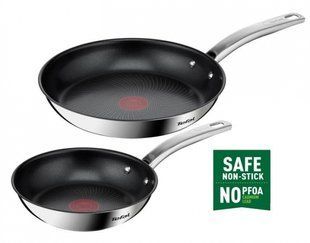 Набор сковородок Tefal Intuition 20, 26см, покрытие Titanium, индукция, Thermo-Spot, нерж.