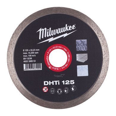 Диск алмазний MILWAUKEE, DHTI 125, діаметр 125мм