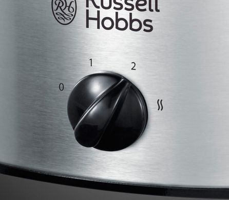 Медленноварка Russell Hobbs Cook@Home , 160Вт, чаша-3,5л, механическое управление, нерж. сталь/пластик, черный-металл