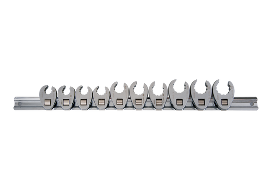 Набір розрізних ключів 3/8" (вороня лапка), 10-19 мм, 10 предметів