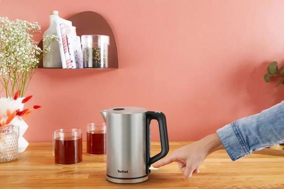 Електрочайник Tefal Bronx Electric 1.7л, нерж. сталь, сірий