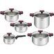 Набор посуды Tefal Cook&Clip, 10 предметов, нержавеющая сталь, бакелит, стекло