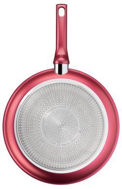 Сковорода Tefal Daily Chef, 28см, покрытие Titanium, алюм., индукция, Thermo-Spot, красный