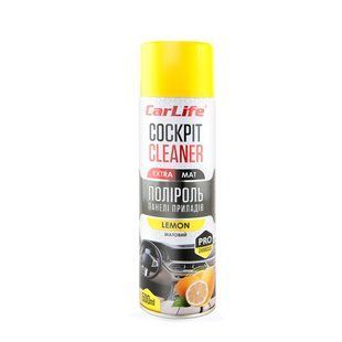 Полироль для приборной панели CarLife Cockpit Cleaner EXTRA MAT Лимон, 500мл