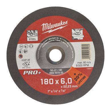 Диск зачистний по металу MILWAUKEE, SG 27/150х6 PRO+, діаметр 150мм