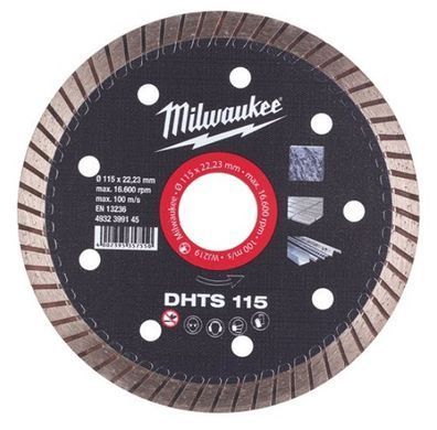 Диск алмазний MILWAUKEE DHTS 125, діаметр 125мм