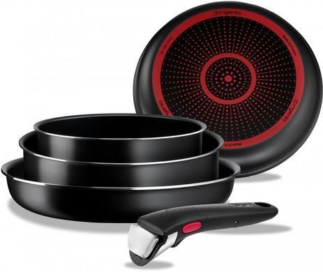Набор посуды Tefal Ingenio Easy Cook & Clean, сменная ручка, 13 предметов, алюминий, бакелит, коричневый