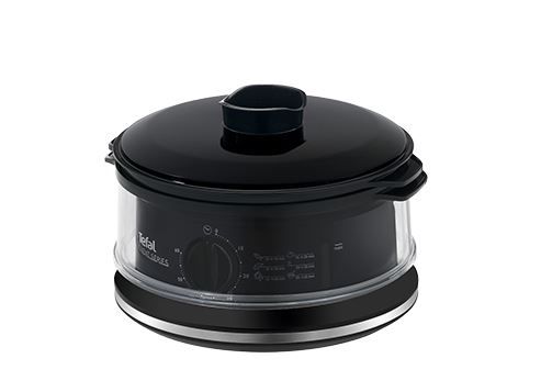 Пароварка Tefal на 2 яруси, 900Вт, чаша-2.9+3.1л, резервуар для води -1,5л, механічне керування, пластик, чорний