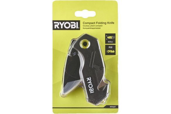 Ніж складаний Ryobi RFK25T, лезо 57мм, стропоріз, фіксатор леза, кліпса.