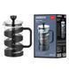 Френч-пресс Ardesto Gemini, 600мл, боросиликатное стекло, пластик, нержавеющая сталь, прозрачный, черный