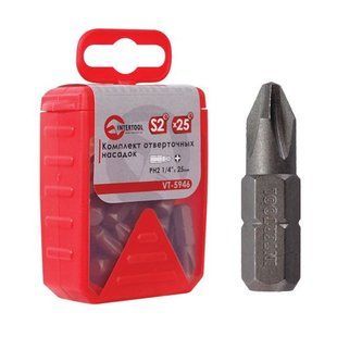 Комплект викруткових насадок PH2 INTERTOOL VT-5946