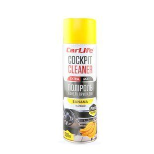 Полироль для приборной панели CarLife Cockpit Cleaner EXTRA MAT Банан, 500мл