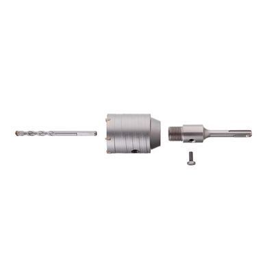 Комплект: Свердло корончасте по бетону 55 мм + Перехідник SDS Plus 100 мм INTERTOOL SD-7055