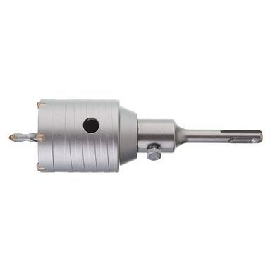 Комплект: Свердло корончасте по бетону 55 мм + Перехідник SDS Plus 100 мм INTERTOOL SD-7055