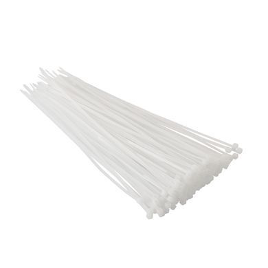Хомут пластиковый 2,5*200 мм, (100 шт/уп.), белый INTERTOOL TC-2520