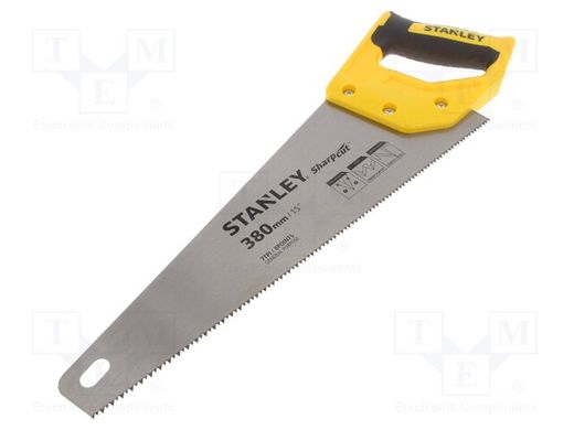 Ножівка по дереву 380мм 7TPI загартований 2-гранний зуб (STHT20366-1)