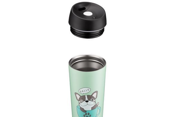 Термокружка Ardesto Coffee time Frenchie, 450мл, нержавеющая сталь, зеленый