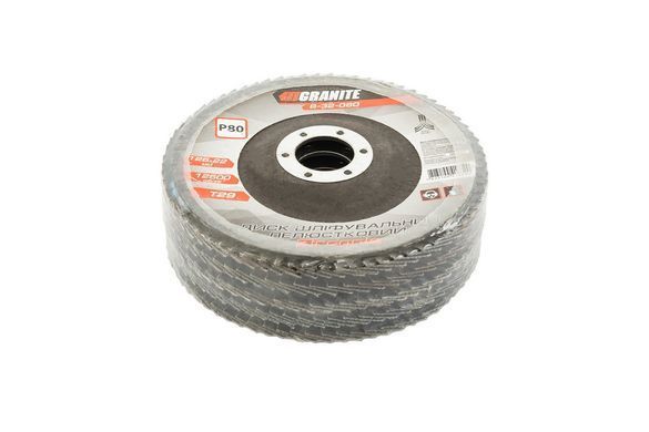 Диск шлифовальный лепестковый конусный GRANITE ZIRCONIA Т29 зерно 80 125&times;22 мм 5 шт 8-32-080PC