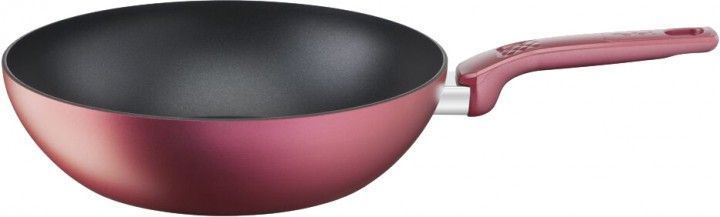 Сковорода Tefal Daily Chef ВОК, 28см, покрытие Titanium, алюм., индукция, Thermo-Spot, красный