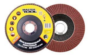 Диск шліфувальний пелюстковий MASTERTOOL Т27 зерно 80 125х22 мм 08-2208