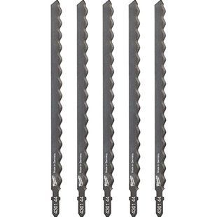 Полотна для лобзиков T313AW MILWAUKEE, 155мм, (5шт), (изоляционные материалы, резина)