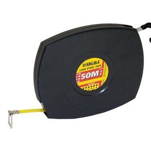 Рулетка сталева стрічка 50м&times;10мм (чорна) SIGMA (3816501)