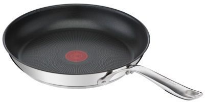 Сковорода Tefal Jamie Oliver Cooks Direct, 24см, покрытие Titanium 2Х, индукция, Thermo-Spot, нерж.