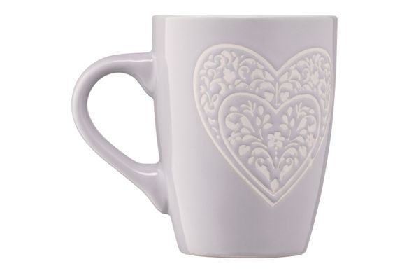 Чашка Ardesto Heart, 330мл, керамика, серый