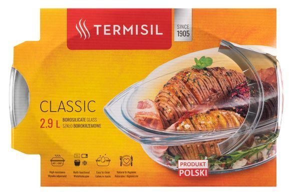 Форма для запікання Termisil із кришкою, овальна, 2,9 л