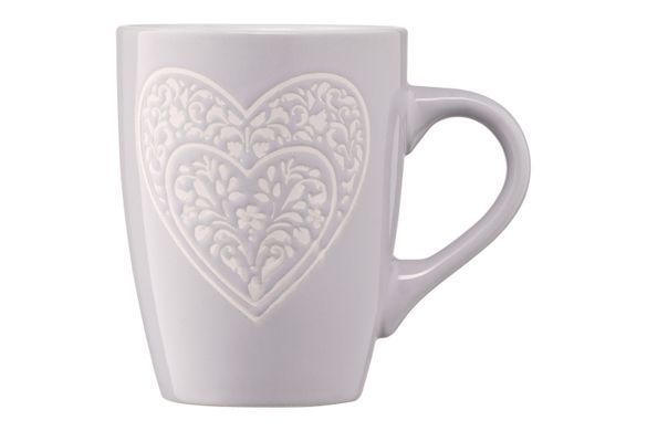 Чашка Ardesto Heart, 330мл, керамика, серый