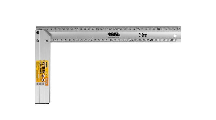 Кутник будівельний MASTERTOOL 350 мм AL-AL 30-2350