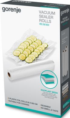 Пакеты для вакуумирования VB28/300 /347064/подходят для Gorenje HVS16WS и VS120E/ шхд: 28 ? 30 см/3 рулона