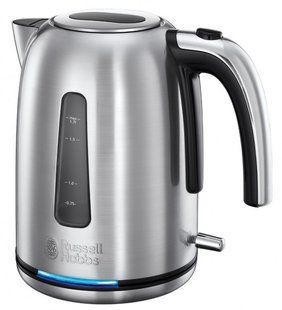 Електрочайник Russell Hobbs Velocity, 1.7л, метал , підсвічування, сріблясто-чорний