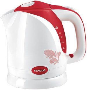 Електрочайник Sencor Series 1500, 1,5л, Strix, пластик, біло-червоний