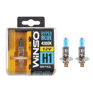 Галогеновая лампа Winso H1 12V 55W P14.5s SET HYPER BLUE 4200K