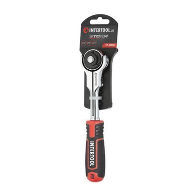 Рукоятка с храповым механизмом поворотная, 72 зуба 3/8", Cr-V STORM INTERTOOL ET-8008