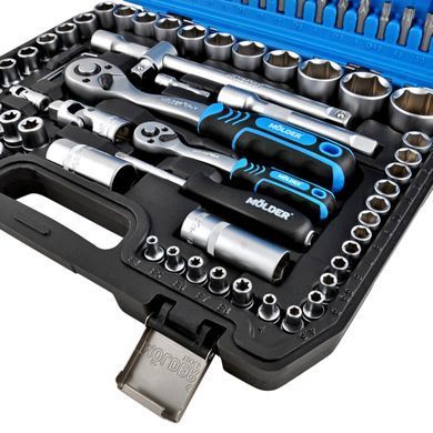 Профессиональный набор инструментов в кейсе M&Ouml;LDER 1/2", 1/4" 72 T, CR-V, 108 ед.