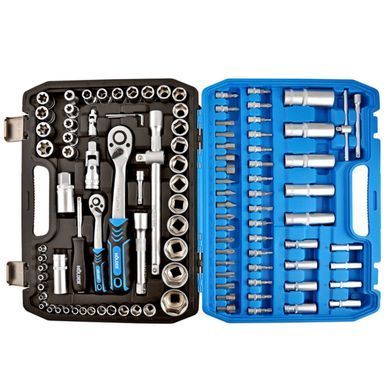Профессиональный набор инструментов в кейсе M&Ouml;LDER 1/2", 1/4" 72 T, CR-V, 108 ед.