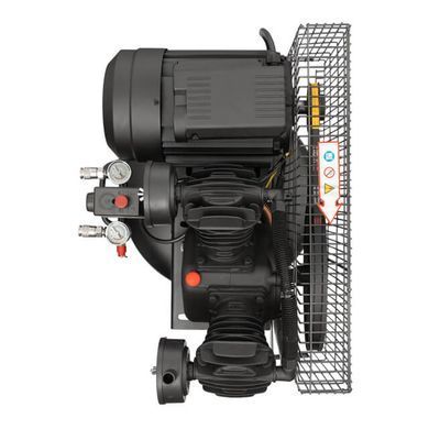 Компрессор 100 л, вертикальный, 3 кВт, 220 В, 10 атм, 500 л/мин, 2 цилиндра INTERTOOL PT-0017