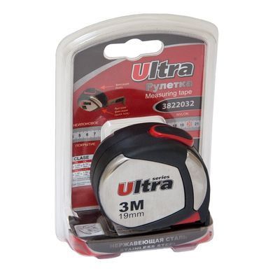 Рулетка магнитная, нейлоновое покрытие 3м&times;19мм ULTRA (3822032)