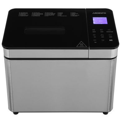 Хлебопечка ARDESTO 650Вт, программ-24, макс.вес -1кг, форма прямоугольник, нерж. сталь, серебристый