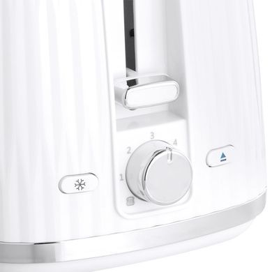 Тостер Russell Hobbs Eden 800Вт, пластик, підігрів,разморозка, білий
