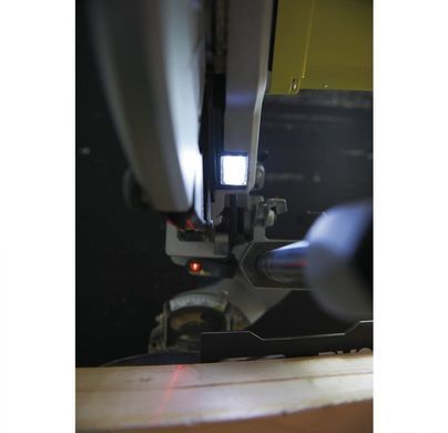 Пила торцювальна Ryobi EMS254L, 2000Вт, з протяжкою, 254 мм, 4500 об/хв, лазер